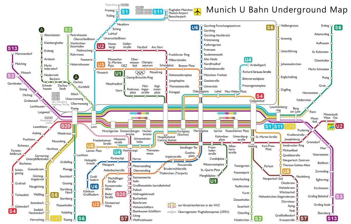 Минхен метро карта