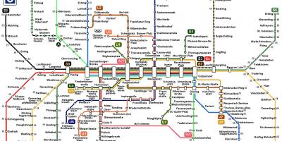 Карта метро у Минхену, Немачка