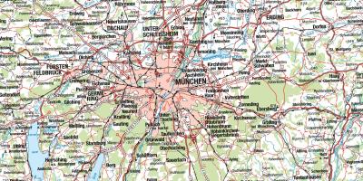 Карта Минхена и околних градова