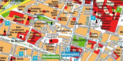 Карта улицама Минхена до центра града 