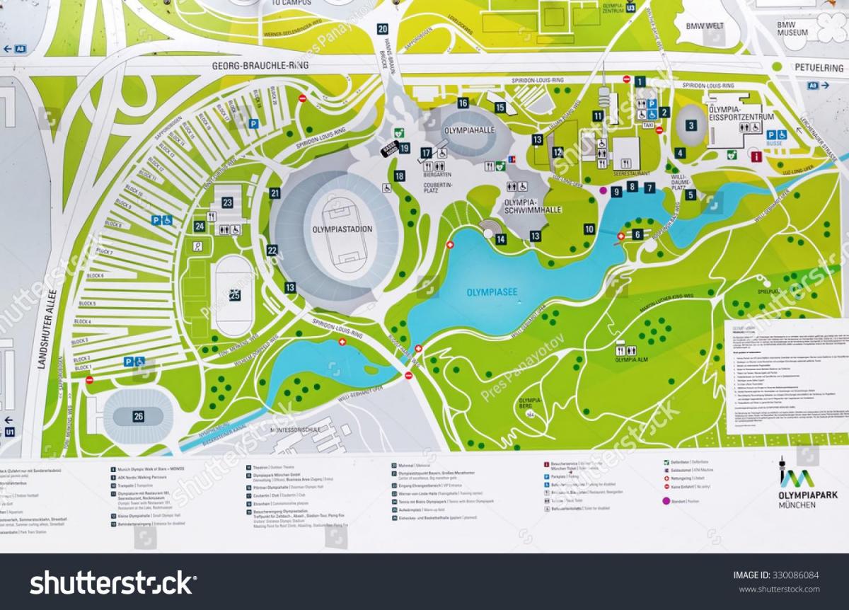 Карта Минхена Олимпијски парк