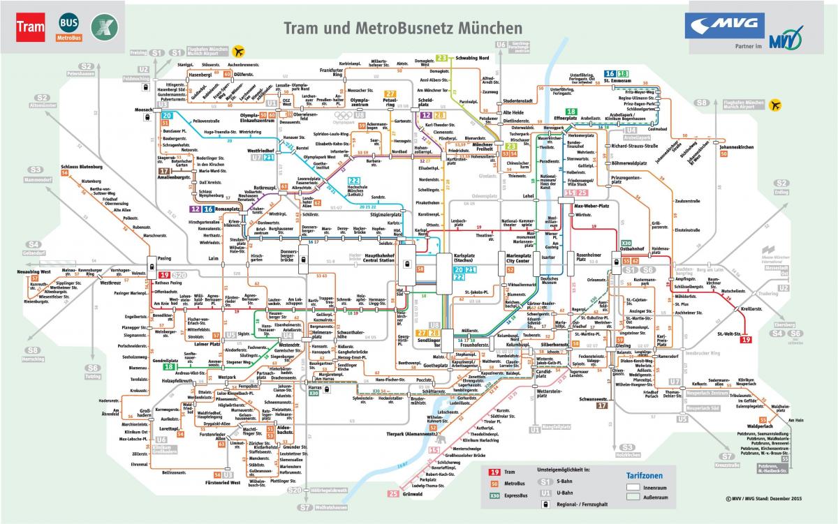 Карта Минхена у аутобусу