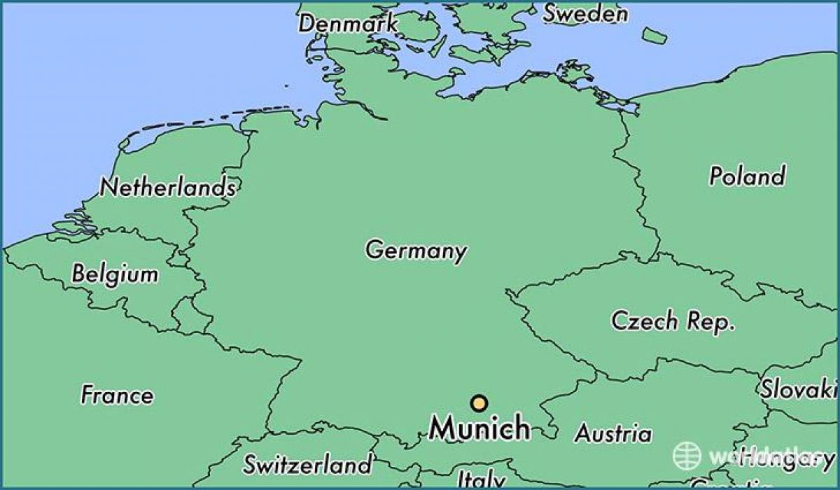 Минхен, Немачка на мапи