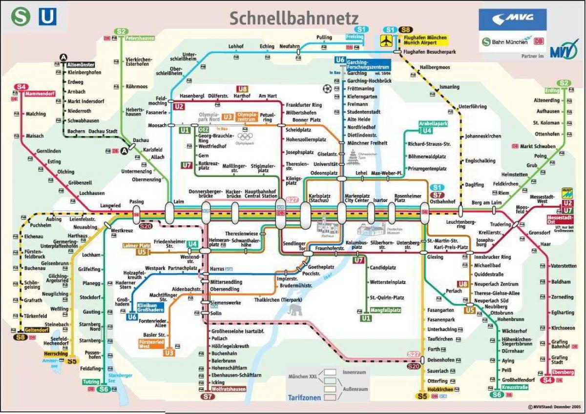 карта метро Минхена