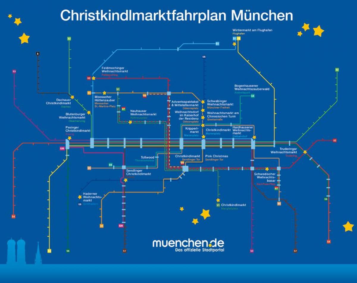 Карта Минхен божић тржишта