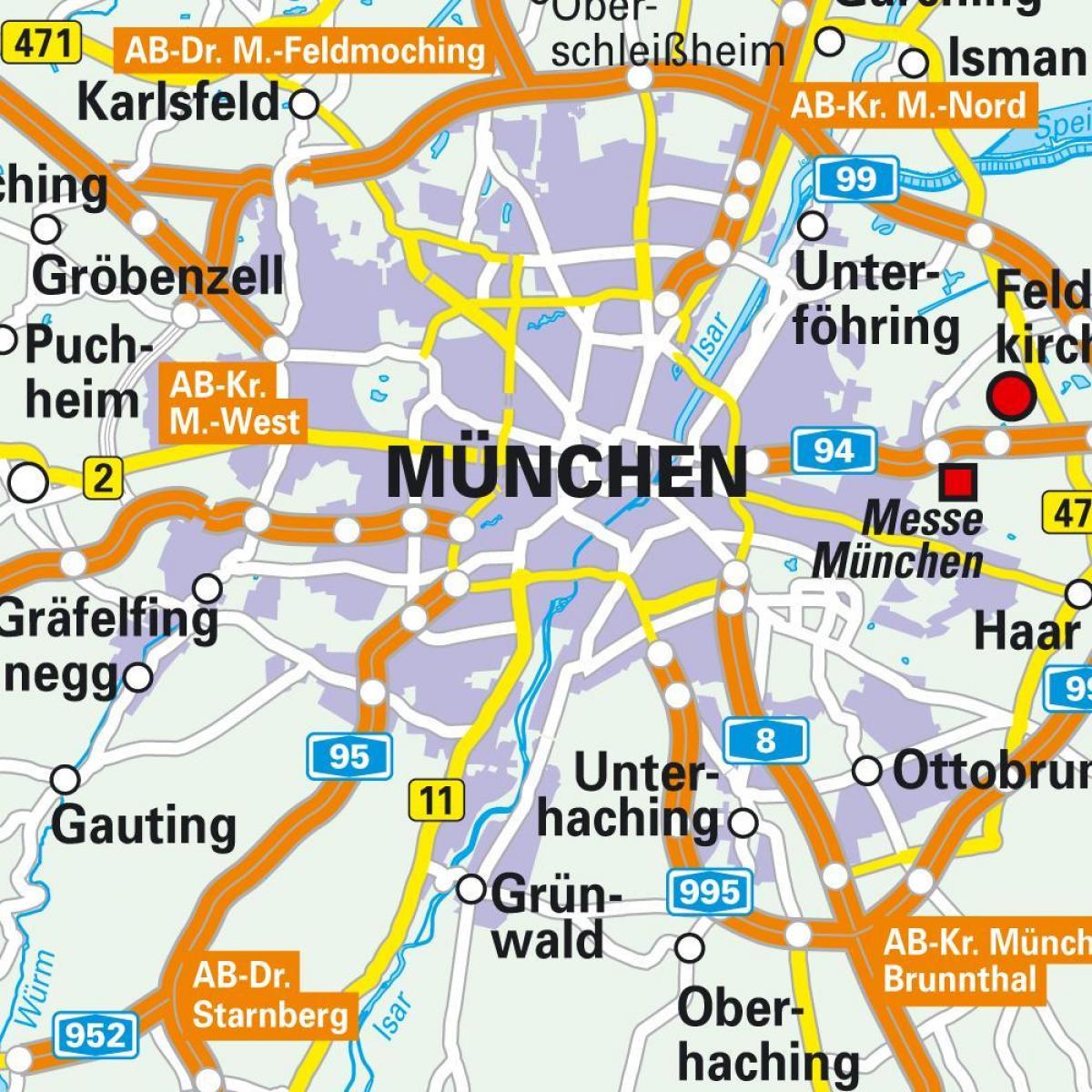 Минхен центар града Карта
