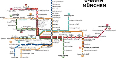 Карта метро у Минхену