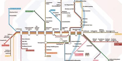 Карта Минхена пиво врт