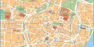 Карта улица у Минхену, Немачка