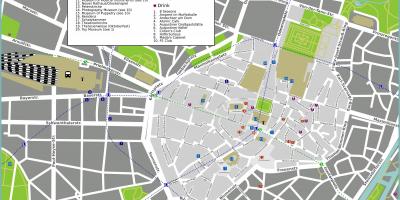 Туристичка карта Минхена знаменитости